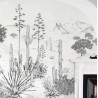 PANORAMIQUE CACTUS noir et blanc