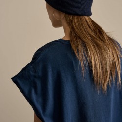 T-shirt Bleu modèle Vice  - Marque Bellerose