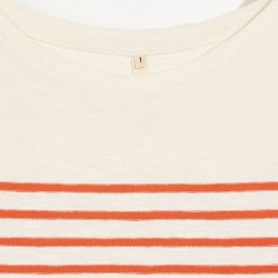 T-shirt rayé orange - BELLEROSE
