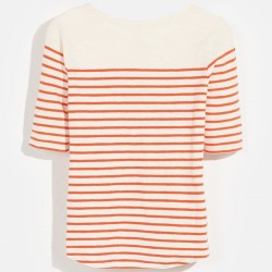 T-shirt rayé orange - BELLEROSE