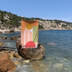 Drap de plage Abstract Terracota - Ma Poésie