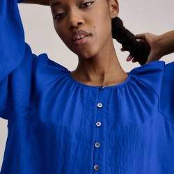 Blouse bleue en laine modèle Haiti - Bellerose