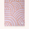 Plaid 100% Laine à motifs orange et lila - Maison Deux