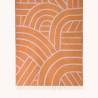 Plaid 100% Laine à motifs orange et lila - Maison Deux