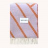 Plaid 100% Laine à motifs orange et lila - Maison Deux