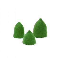 Trio caches-vases clochette - couleur chlorophylle