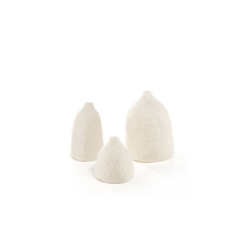 Trio caches-vases clochette - couleur naturel Trio caches-vases clochette - couleur naturel