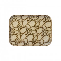 Plateau fleuri XL - Kaki