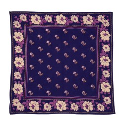 Foulard indien imprimé au block print de la marque Bonheur du Jour - 60x60cm