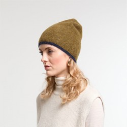 Bonnet kaki en alpaga, modèle Fjord de la marque Ma Poésie