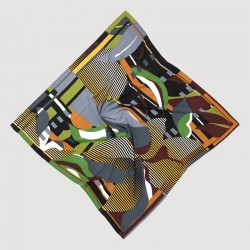 Carré de soie 100cm, modèle Bois Sacré (Sous bois) de la marque Ma Poésie