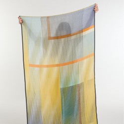 Foulard en laine, modèle Vibrant (ocre) de la marque Ma Poésie