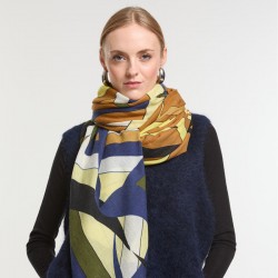 Foulard en laine, modèle Infini (lime) de la marque Ma Poésie