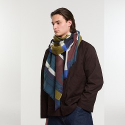 Foulard en laine, modèle Petra (bleu) de la marque Ma Poésie