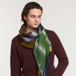 Foulard en laine, modèle Mystique (lime) de la marque Ma Poésie
