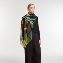 Foulard en laine, modèle Mystique (lime) de la marque Ma Poésie