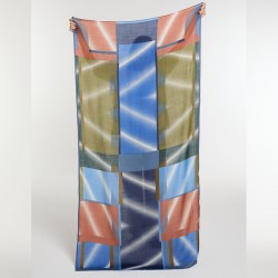Foulard en laine, modèle Mystique (bleu vert) de la marque Ma Poésie