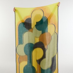 Foulard en laine, modèle Aurae (ocre) de la marque Ma Poésie