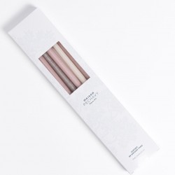 Lot de 10 bougies fines cierges de couleur Peonie - Maison Pechavy