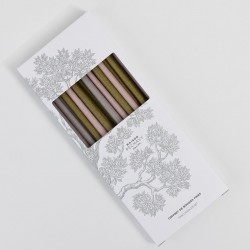 Lot de 20 bougies fines cierges de couleur Victoria Blossom - Maison Pechavy
