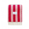 Plaid 100% Laine à motif Rayures, rose & rouge - Maison Deux