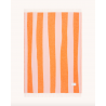 Plaid 100% Laine à motif Rayures irrégulières, rose & orange - Maison Deux
