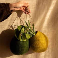 Duo de nids à suspendre - couleur olive et chartreuse
