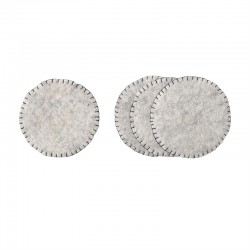 Lot de 4 sous-verres en feutre de la marque Aveva, coloris gris.