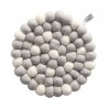 Dessous de plat S, gris blanc, en feutre de la marque Aveva.