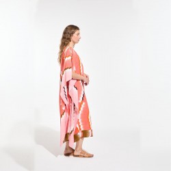 Robe Aurore, one shoulder à motifs quartz - Ma Poésie