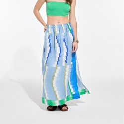 Jupe Juliette, à motifs bleu - Ma Poésie