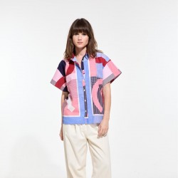 Chemise Andrew, à motifs rouge et bleu - Ma Poésie