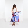 Jupe Olga, à motifs rouge et bleu - Ma Poésie