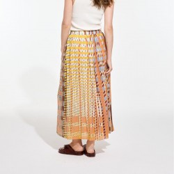 Jupe Juliette, à motifs ambre- Ma Poésie
