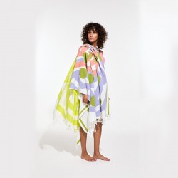 Drap de plage à motifs Bloom, couleur sun - Ma Poésie