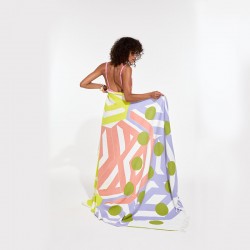 Drap de plage à motifs Bloom, couleur sun - Ma Poésie