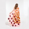 Drap de plage à motifs Bloom, couleur orange - Ma Poésie