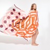 Drap de plage à motifs Bloom, couleur orange - Ma Poésie