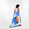 Drap de plage à motifs Sunrise, couleur bleu - Ma Poésie