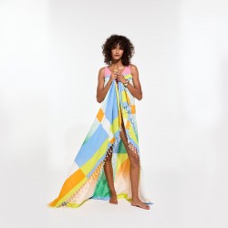 Drap de plage à motifs Sunrise, couleur sun - Ma Poésie