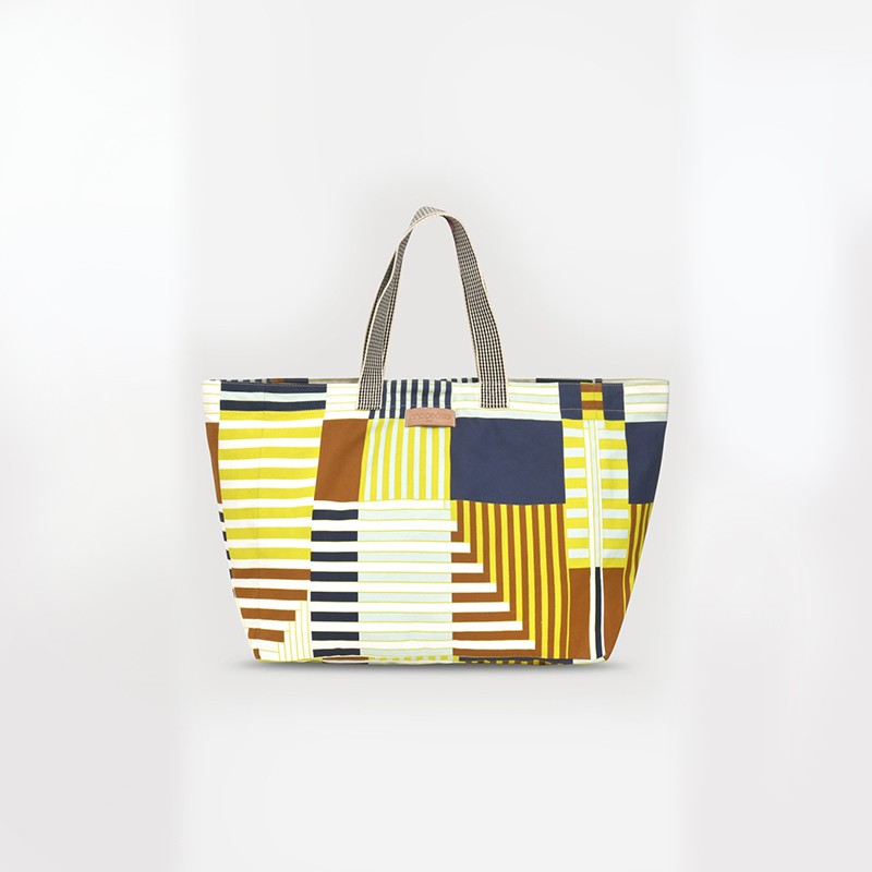 Sac Come à motifs riviera, de couleur lime - Ma Poésie