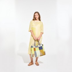 Sac Come à motifs riviera, de couleur lime - Ma Poésie