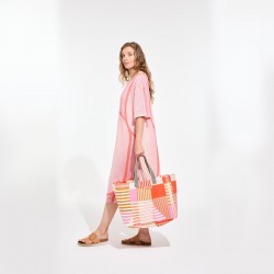 Sac Come à motifs riviera, de couleur blush - Ma Poésie