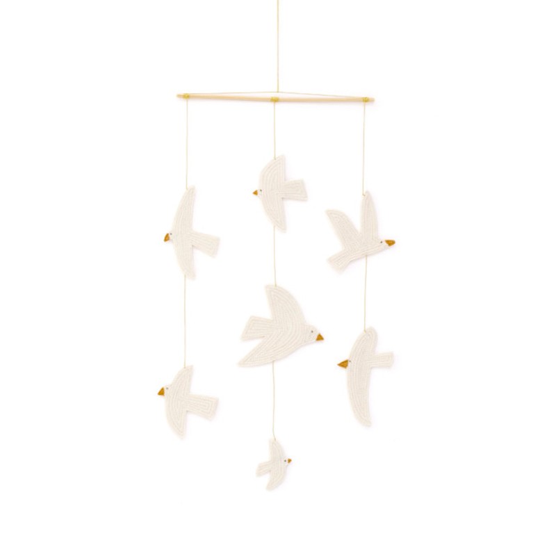 Mobile Oiseaux en feutre de laine, de la marque Muskhane