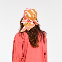 Casquette à nouer, motifs Sol, de couleur blush - Ma Poésie
