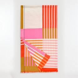Drap de plage à motifs Riviera, couleur blush - Ma Poésie