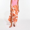 Drap de plage à motifs Arum, couleur blush - Ma Poésie