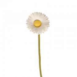 Tournesol XL blanc en feutre - Aveva Design - Fabriqué au Népal