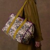 Sac 36h Lilio kaki et violet à motifs indien - Louise Misha