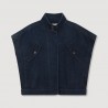 Veste oversize en jean bleu marine - Ma Poésie